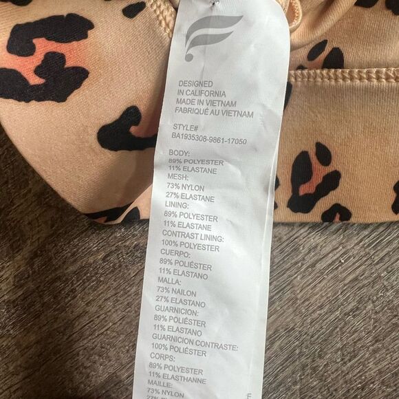 Fabletics On-The- Go Large Leopard Print Sports Bra with Cut Out - Picture 9 of 9